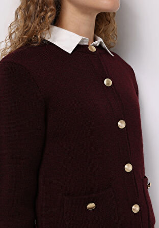 Regular Fit   Kadın Mor Hırka