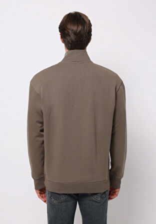Comfort Fit   Erkek Gri Sweatshirt