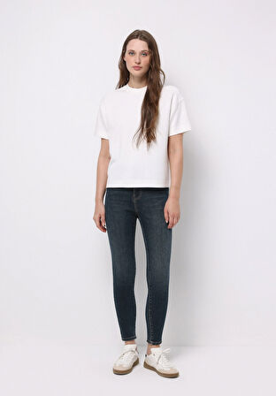 Skinny Fit   Kadın Koyu İndigo Jean Pantolon