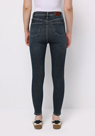 Skinny Fit   Kadın Koyu İndigo Jean Pantolon