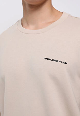 Regular Fit   Erkek Bej Sweatshirt