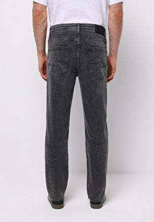 Loose Straight Fit   Erkek Siyah Jean Pantolon