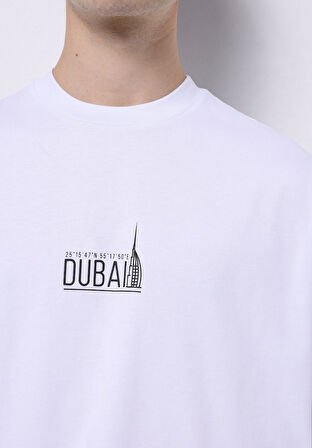 Comfort Fit Yuvarlak Yaka Düz Erkek Beyaz Kısa Kol Tişört