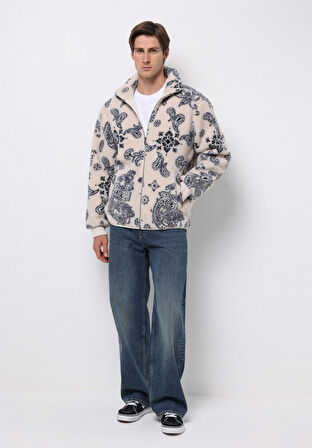 Comfort Fit    Erkek Ekru Ceket