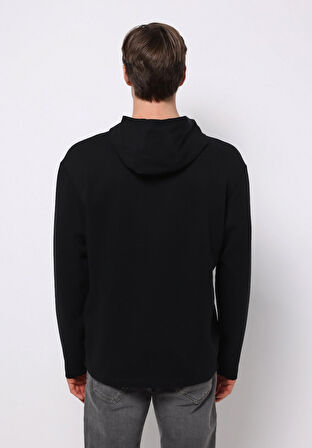 Comfort Fit   Erkek Siyah Sweatshirt