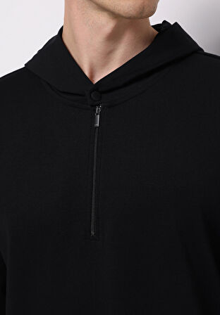 Comfort Fit   Erkek Siyah Sweatshirt