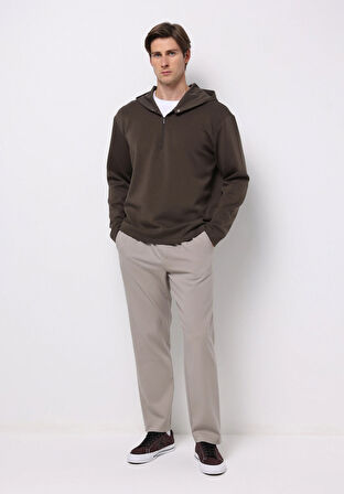 Comfort Fit   Erkek Gri Sweatshirt