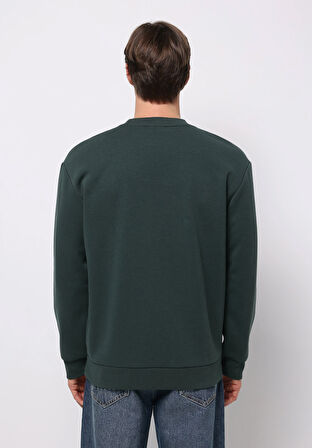 Comfort Fit   Erkek Yeşil Sweatshirt
