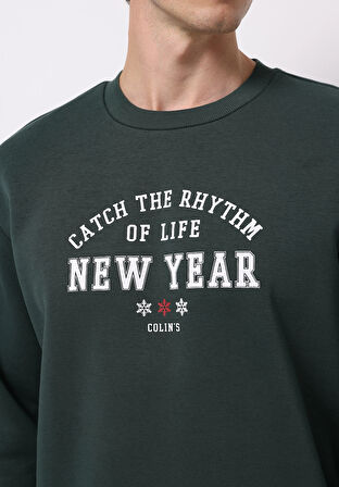 Comfort Fit   Erkek Yeşil Sweatshirt