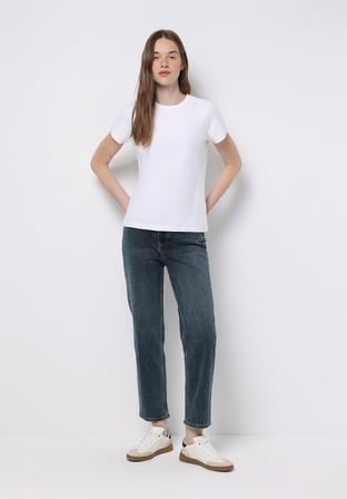 Straight Fit   Kadın İndigo Jean Pantolon
