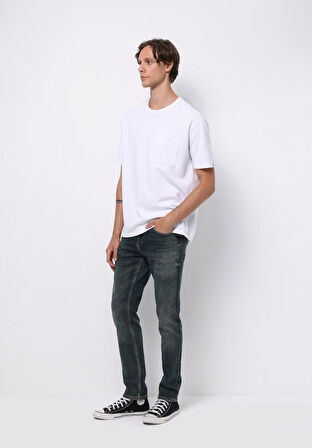 Straight Fit   Erkek İndigo Jean Pantolon