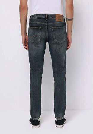 Straight Fit   Erkek İndigo Jean Pantolon