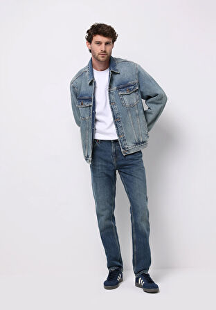Regular Fit   Erkek İndigo Jean Pantolon