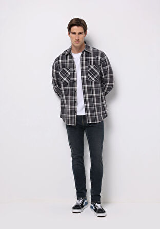 Slim Fit   Erkek Lacivert Jean Pantolon