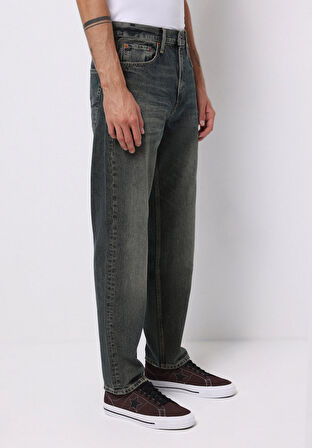 Loose Straight Fit   Erkek İndigo Jean Pantolon