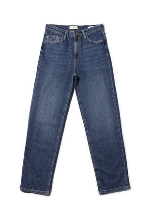 Straight Fit   Kadın İndigo Jean Pantolon