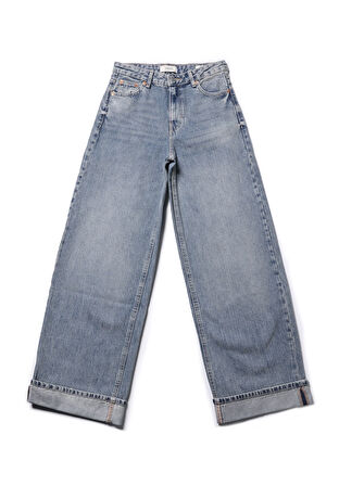 Loose Fit   Kadın İndigo Jean Pantolon