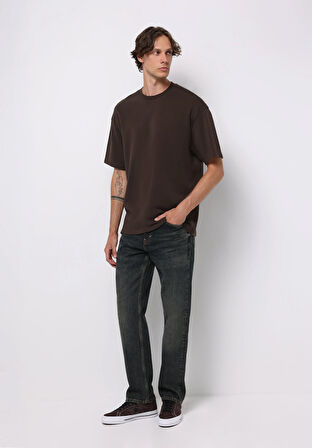 Regular Fit   Erkek Koyu İndigo Jean Pantolon