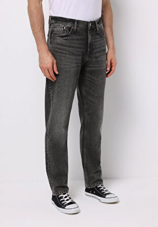 Loose Tapered Fit   Erkek Siyah Jean Pantolon