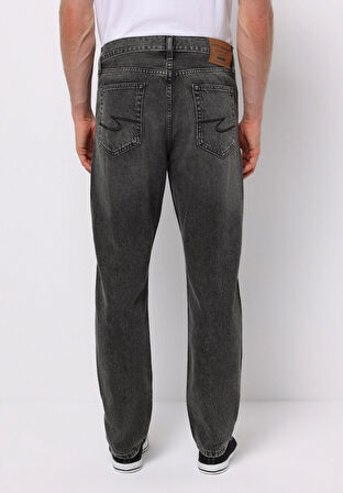 Loose Tapered Fit   Erkek Siyah Jean Pantolon