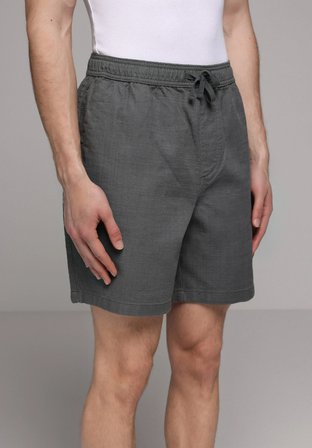 Relaxed Fit Orta Bel Düz Erkek Yeşil Şort