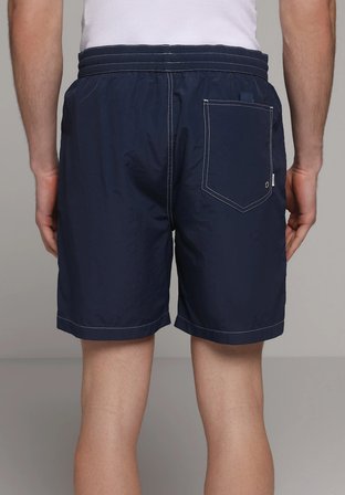 Slim Fit Düz Erkek Lacivert Deniz Şortu