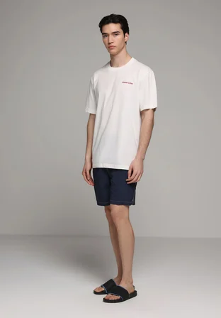 Slim Fit Düz Erkek Lacivert Deniz Şortu