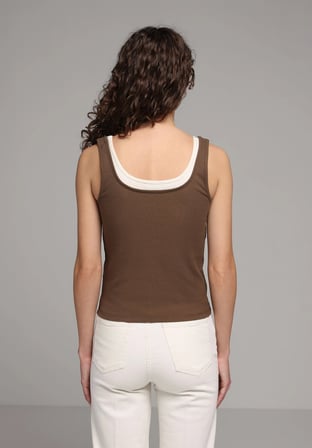Slim Fit   Kadın Kahverengi Atlet