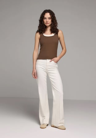 Slim Fit   Kadın Kahverengi Atlet