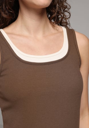 Slim Fit   Kadın Kahverengi Atlet