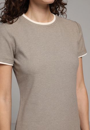Slim Fit Düz Kadın Yeşil Kısa Kol Elbise