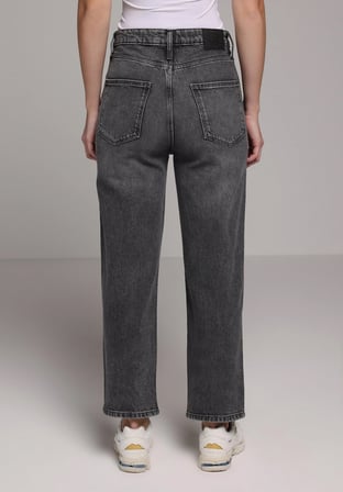 Straight Fit   Kadın Black Denim Jean Pantolon