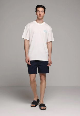 Slim Fit Düz Erkek Lacivert Deniz Şortu