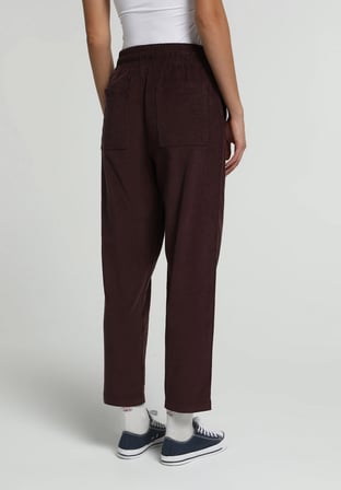 Regular Fit Yüksel Bel Düz Paça Kadın Mor  Pantolon