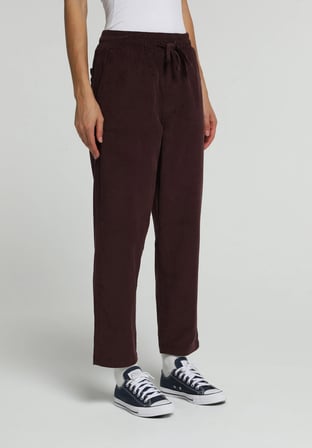 Regular Fit Yüksel Bel Düz Paça Kadın Mor  Pantolon