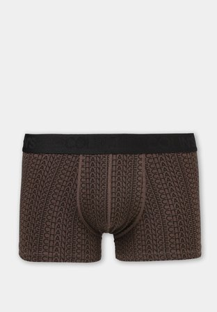 Trunk Fit Baskılı Erkek Kahverengi Boxer