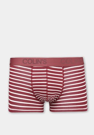 Trunk Fit Baskılı Erkek Bordo Boxer