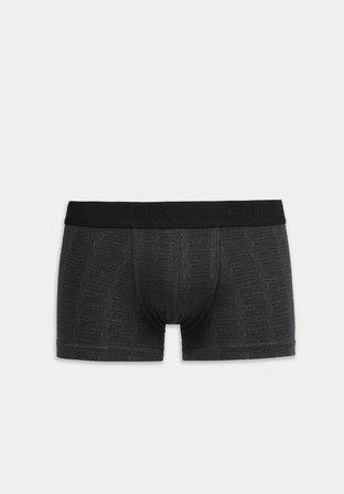 Trunk Fit Baskılı Erkek Antrasit Boxer