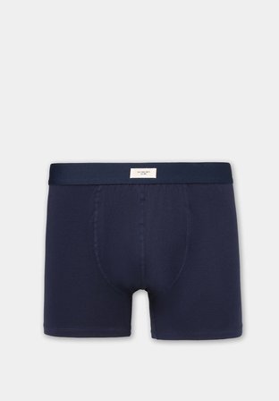 Standart Fit Düz Erkek Lacivert Boxer