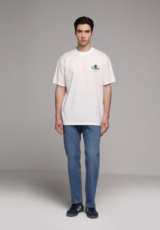 Regular Fit   Erkek Mid İndigo Denim Jean Pantolon