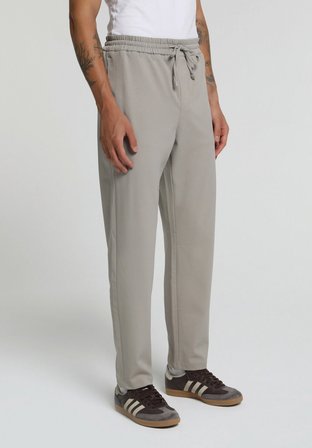 Regular Fit Orta Bel Düz Paça Erkek Bej  Pantolon