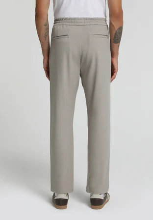 Regular Fit Orta Bel Düz Paça Erkek Bej  Pantolon