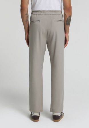 Regular Fit Orta Bel Düz Paça Erkek Bej  Pantolon