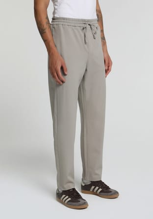 Regular Fit Orta Bel Düz Paça Erkek Bej  Pantolon