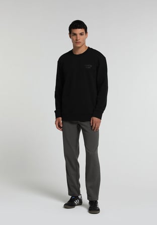 Regular Fit Orta Bel Düz Paça Erkek Yeşil  Pantolon