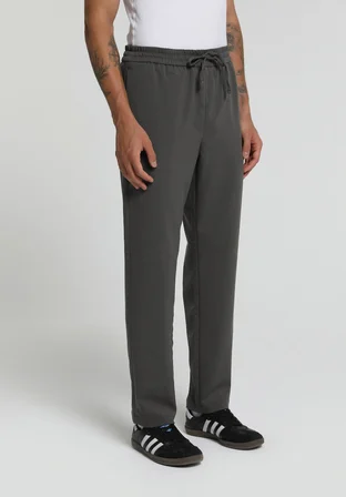 Regular Fit Orta Bel Düz Paça Erkek Yeşil  Pantolon