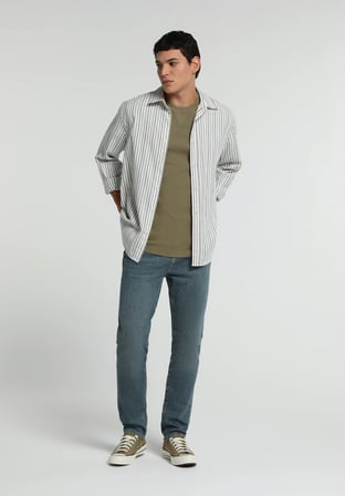 Skinny Fit   Erkek Green Cast Denim Jean Pantolon
