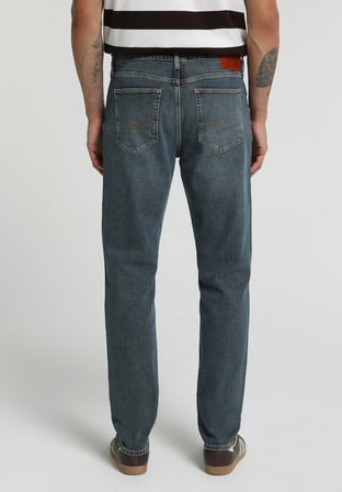 Slim Fit   Erkek Over Dyed Denim Jean Pantolon