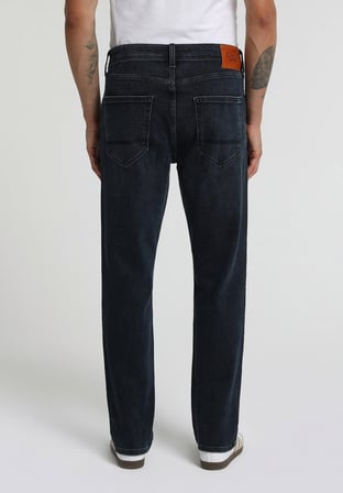 Straight Fit   Erkek Blue Black Denim Jean Pantolon