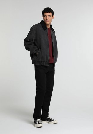 Straight Fit   Erkek Black Black Denim Jean Pantolon